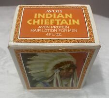 Vintage  Indian Chieftain - Avon Protein Hair Lotion For Men FULL BOTTLE picture