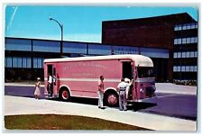 1959 Modern Bookmobiles For Modern Libraries Free People on Mobile View Postcard picture