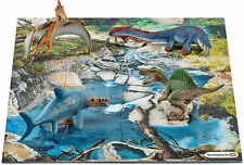 Schleich Bundle SET: 4 Mini-Dinosaurs 42330 + Puzzle Waterhole habitat NEW BOXED picture