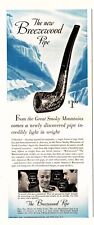 1942 Breezewood Pipe Vintage Print Ad WWII Era Great Smokey Mountains NC picture