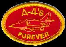 USMC MARINE CORPS A-4 FOREVER FIXED WING SQUADRON ROUND EMBROIDERED JACKET PATCH picture