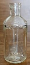 Vintage Listerine Lambert Pharmacal Company Clear Glass Bottle Medicine Bottle picture