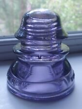 Whitall Tatum No. 1 Purple Glass Insulator Marked 17 USA Vintage picture