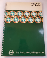 TRIUMPH ACCLAIM PRODUCT INSIGHT PROGRAMME Salesman Training Guide 1981. PT513/1 picture