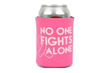 QTY 100 Breast Cancer Pink Ribbon Can Sleeve Koozie Coozie Soda Beer  PINK picture