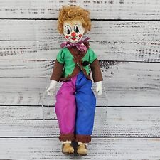 Vintage Circus Clown Doll Porcelain Eyes Open Close 1982 World Fair Souvenir 16