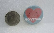 Go Vegan Button Pin picture