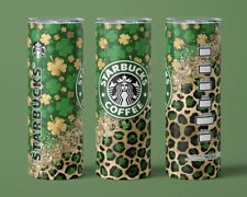 1pc New Stainless Steel 20oz Cute Leopard St. Patricks Day Tumbler  Skinny Cup picture