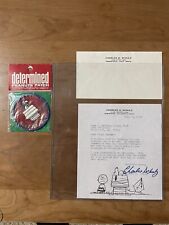 1968 CHARLES SCHULZ  SIGNED LETTER + Envelope Peanuts Snoopy + Patch USAF MEMBER picture