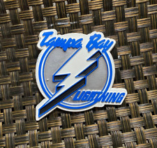 VINTAGE NHL HOCKEY TAMPA BAY LIGHTNING TEAM LOGO COLLECTIBLE RUBBER MAGNET RARE picture