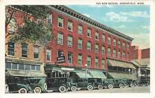 c1920 New Devens Hotel Old Cars Sign Greenfield MA P462 picture
