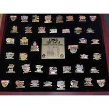 1998 Nascar Winston Cup Pin Collection In Wood Shadow Box Display Case picture