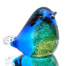 Qf Glass Bird Handmade Blown Glass Figurine Christmas, Birthday Gift Decorative picture