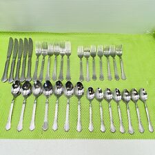 Pfaltzgraff  Stainless Perennials  Flatware Mixed set Knives Forks Spoons 32 pcs picture