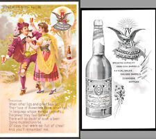 Anheuser Busch Brewing 1800's Budweiser Bohemian Girl Play Bottle Ad Trade Card picture