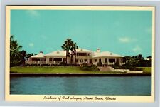 Miami Beach FL-Florida, Residence of Fred Hooper, Advertising, Vintage Postcard picture