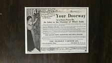 Vintage 1909 Jap-A-Lac The Glidden Varnish Company Original Ad 721 picture