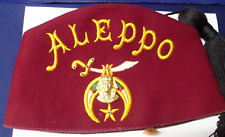VINTAGE ALEPPO Shriners FEZ HAT w TASSEL ~ Size 6 7/8th picture