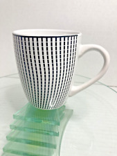 Royal Norfolk Stoneware Black Stripes Coffee Cup Mug (Microwave /Dishwash safe) picture