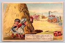 Russell Threshers Engines Saw Mills Farmers Children Haystack Massillon OH P92A picture
