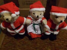 3 Vintage Avon Mr & Mrs Santa HOLIDAY Bears 12