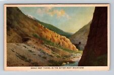 Bitterroot National Forest, Eagle Nest Tunnel, Antique, Vintage c1937 Postcard picture