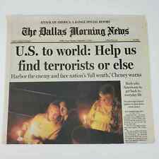 Vintage 2001 Help Find Terrorists USA 911 Dallas Morning News 9.17.01 picture