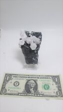 Unique Hexagon Calcite on Dark Sugar Quartz Acrylic Stand - Mineral - U.S.Seller picture