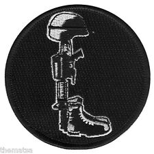 PATRIOTIC AND VETERAN WAR FALLEN HERO EMBROIDERED MILITARY  PATCH picture