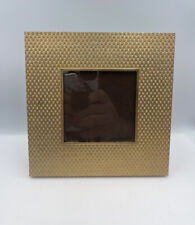 Cartier Made in Italy Vintage Gilt Brass Woven Basket Weave Picture Frame picture