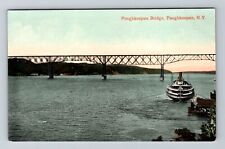 Poughkeepsie NY-New York, Poughkeepsie Bridge Vintage Souvenir Postcard picture