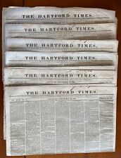LOT (9) 1839' THE HARTFORD TIMES w/ Great Content: Henry Clay, Boundary ?, WAR ? picture