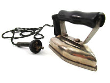 Vintage 1920s Sunbeam Corded Iron Removable Cord Metal Case picture