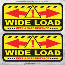 2x Wide Load sticker decal truck vehicle caution warning safety vinyl label picture