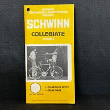 1979 Schwinn Collegiate Models Bicycle Owners Operators Maintenance Manual Sport picture