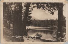RPPC c1930s Reflection Lake Mt Lassen National Park California photo D372 picture