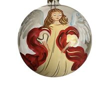 pier 1 One Imports Christmas ornaments handpainted red winged angel picture