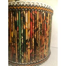 Vintage 1960's Rolled Paper Art Basket, Waste Basket, Handcrafted, Recycle, MCM picture