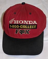 Vintage Used Unisex Honda Wing Logo 1-800-COLLECT Fox Baseball Type Hat Cap picture