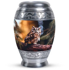 Unique Urns For Human Ashes Litter Owl Sitting Tree (10 Inch) Large Urn picture
