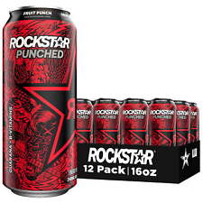 Rockstar Punched Energy Drink Fruit Punch, 16 fl oz Cans ,12 Count  picture