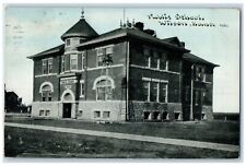 1911 Public School Exterior Building Wilson Kansas KS Vintage Antique Postcard picture
