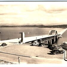c1940s Seattle Lake Wash RPPC Floating Bridge Pacific Aerial Survey Odd Car A149 picture