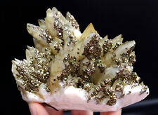 435g Natural Perfect Dipyramidal Yellow Calcite & Pyrite Mineral Specimen/China picture