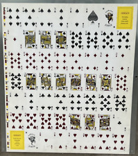 Vintage MCM Gemaco Uncut Proof Sheet Of Cards Man Cave Poker Art Display picture