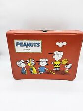 Vintage PEANUTS Red Vinyl Lunchbox RARE picture