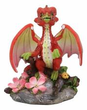 Ebros Colorful Fairy Garden Fruits And Berries Green Red Apple Dragon Statue picture