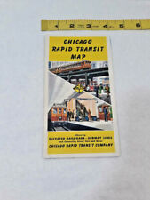 Vintage 1946 Chicago Rapid Transit Map ~ Ships Free picture