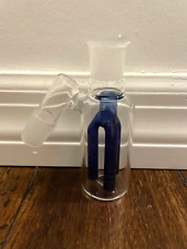 18MM BLUE CLEAR HOOKAH WATER PIPE ASH CATCHER 3ARM TREE PERC 45DEGREE picture