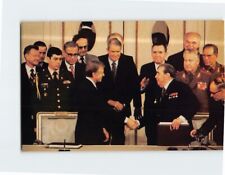 Postcard Pres. Jimmy Carter & Soviet Leader Leonid Brezhnev Shakes Hands Vienna picture